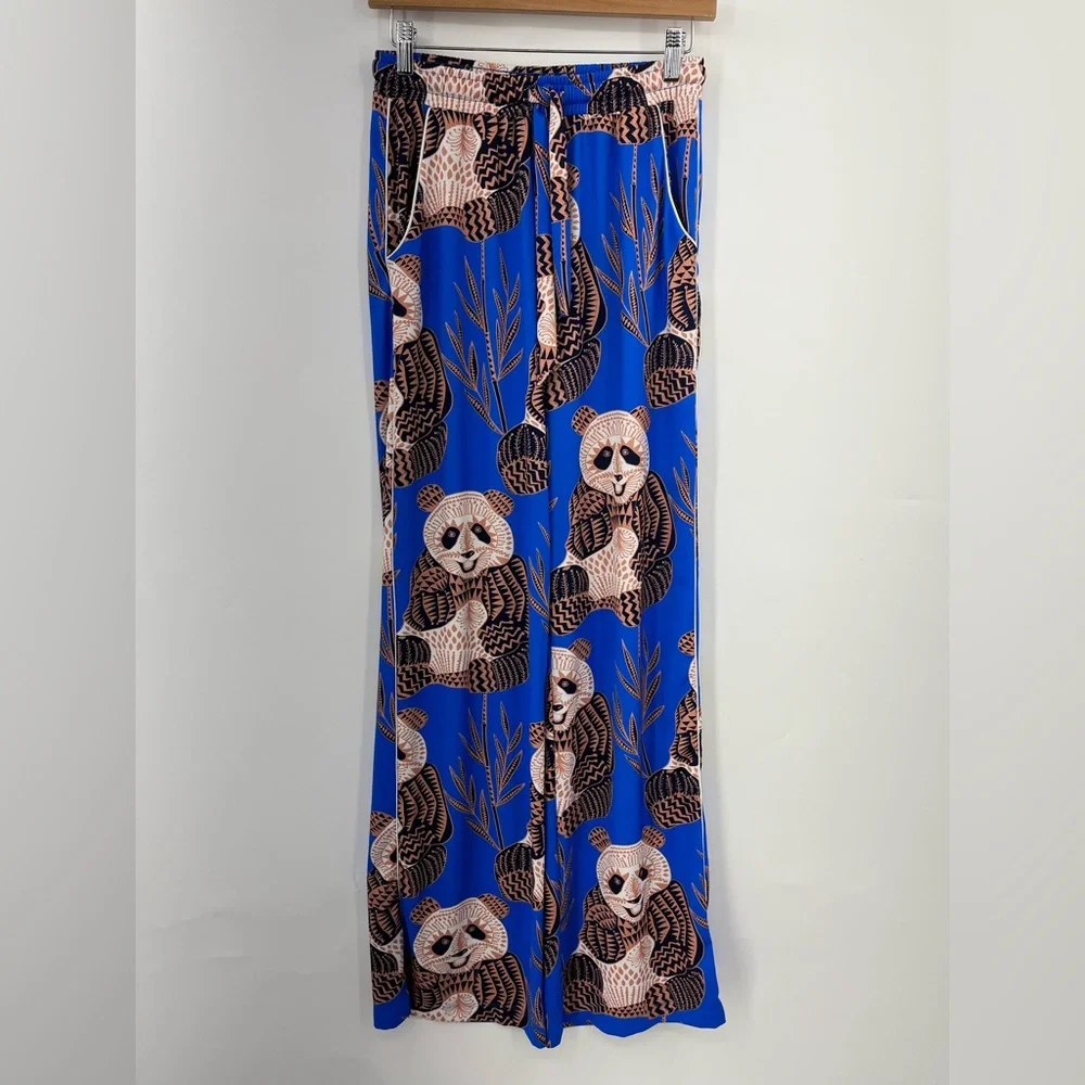 Noli S Panda pajama set long sleeve pants 0372 button up soft blue small - Picture 13 of 16